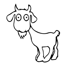 Goat coloring #17, Download drawings