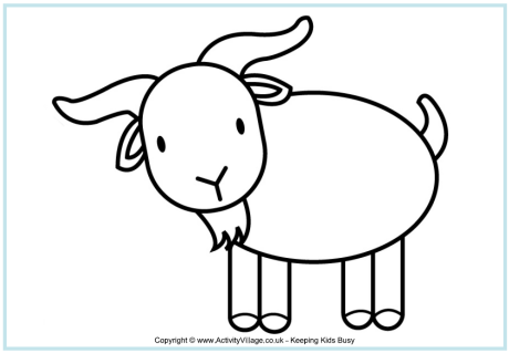 Goat coloring #9, Download drawings