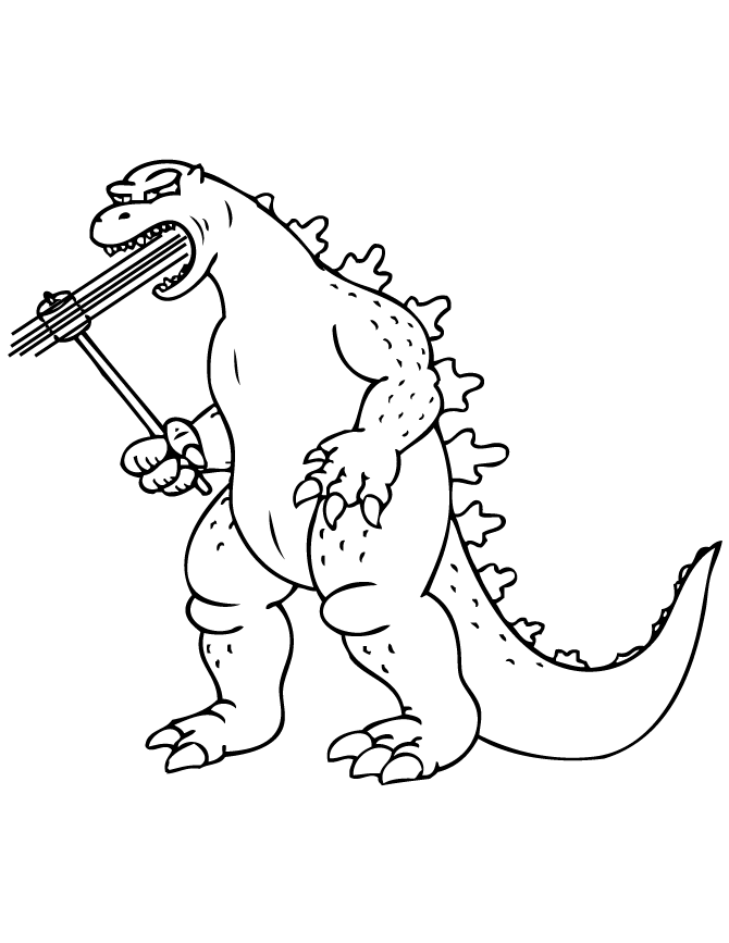 Godzilla coloring #3, Download drawings