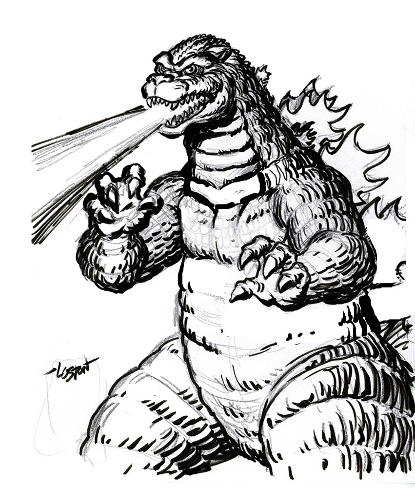 Godzilla coloring #11, Download drawings