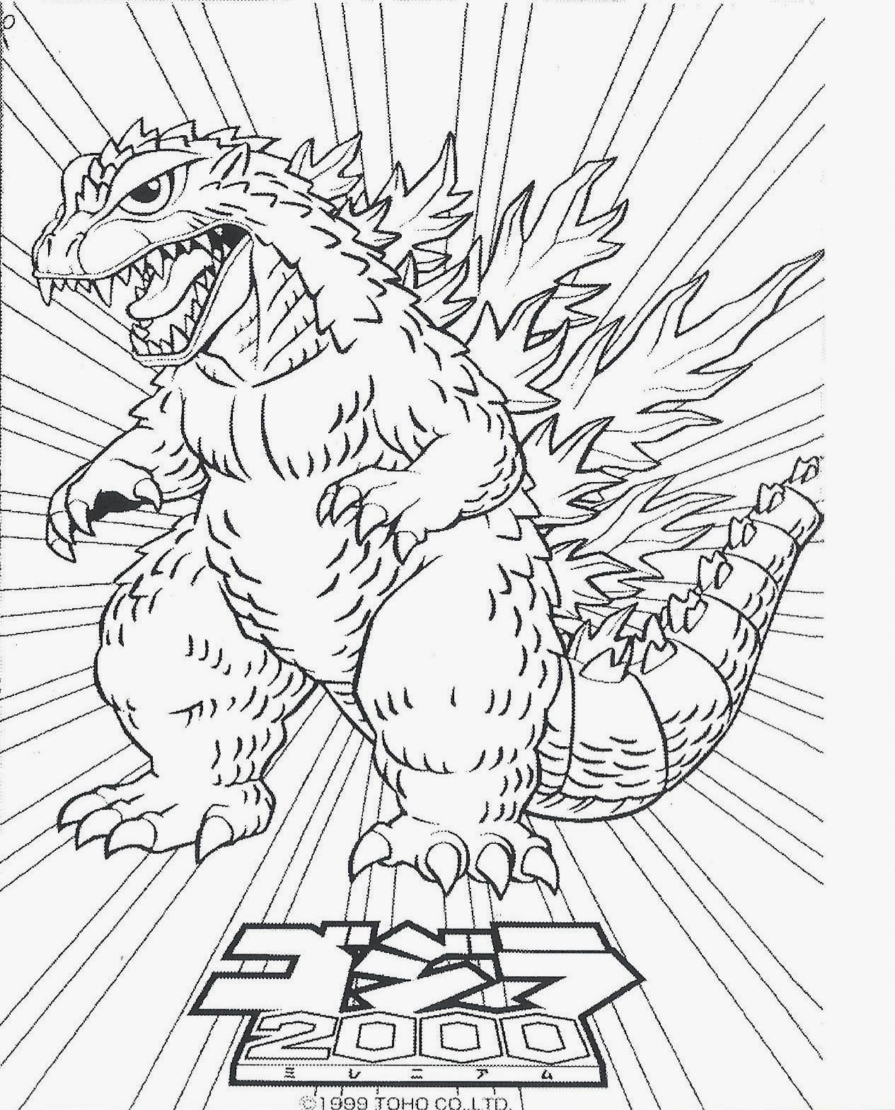 Godzilla coloring #4, Download drawings