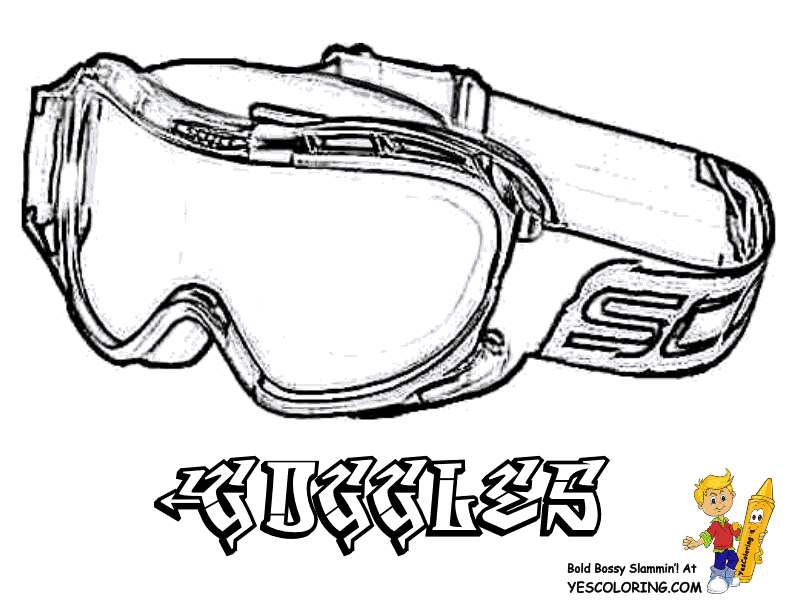 Goggles coloring #4, Download drawings