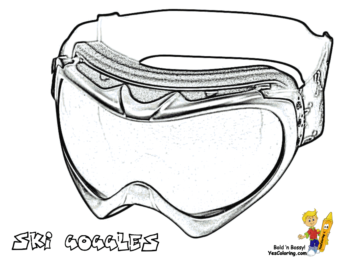 Goggles coloring #3, Download drawings