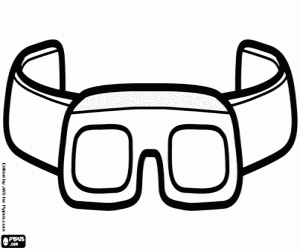 Goggles coloring #7, Download drawings