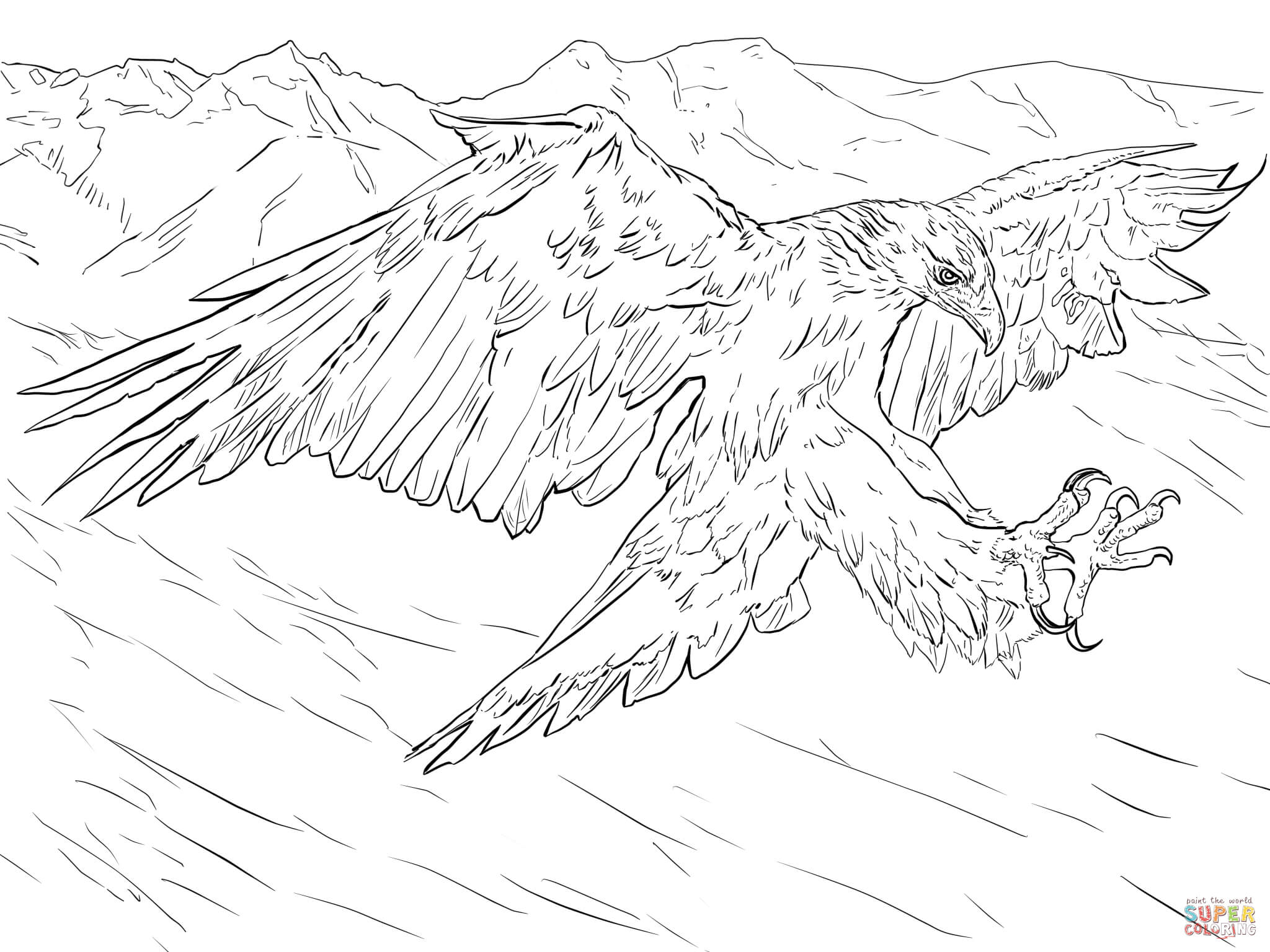 Golden Eagle coloring #17, Download drawings