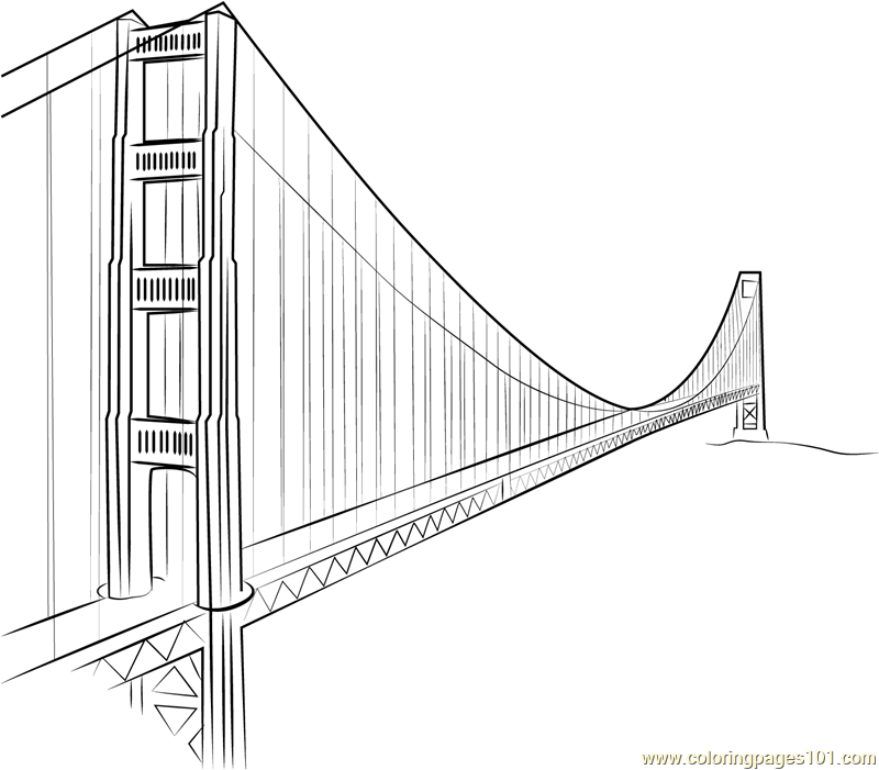 Golden Gate coloring #11, Download drawings