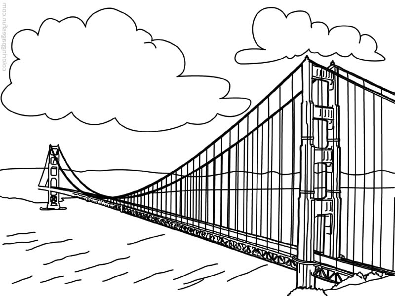 Golden Gate coloring #13, Download drawings