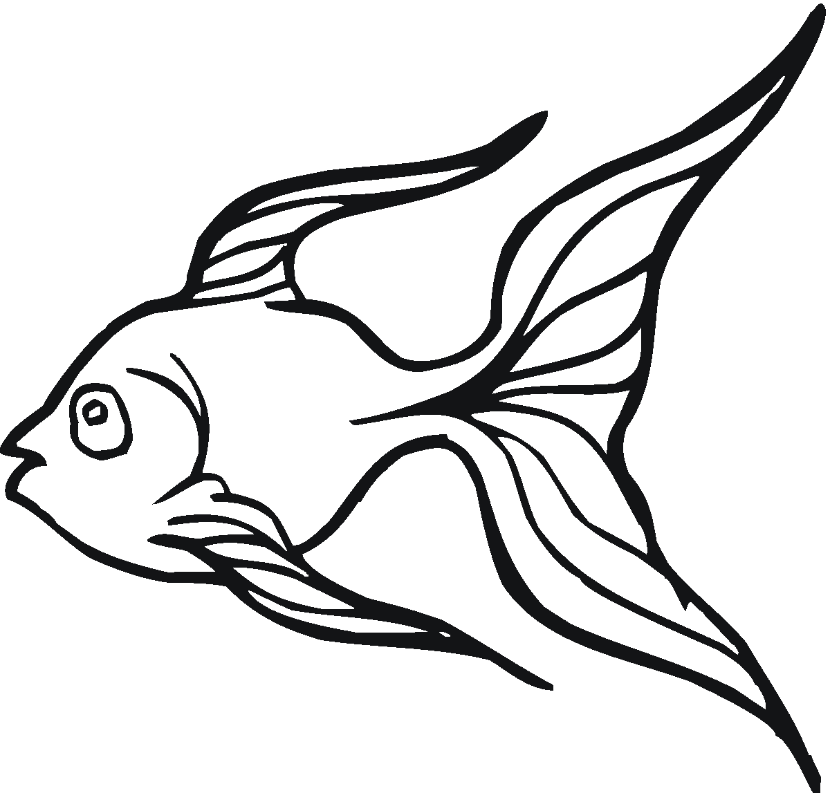 Goldfish coloring #8, Download drawings