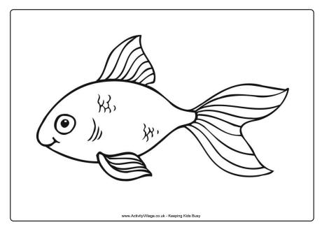 Goldfish coloring #18, Download drawings
