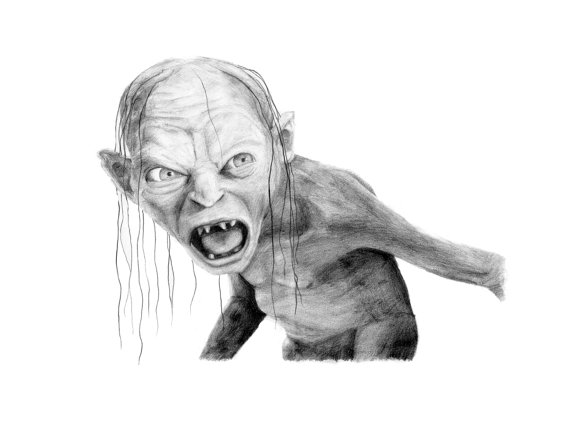 Gollum clipart #2, Download drawings