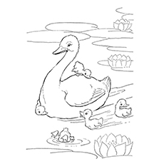 Goose coloring #1, Download drawings