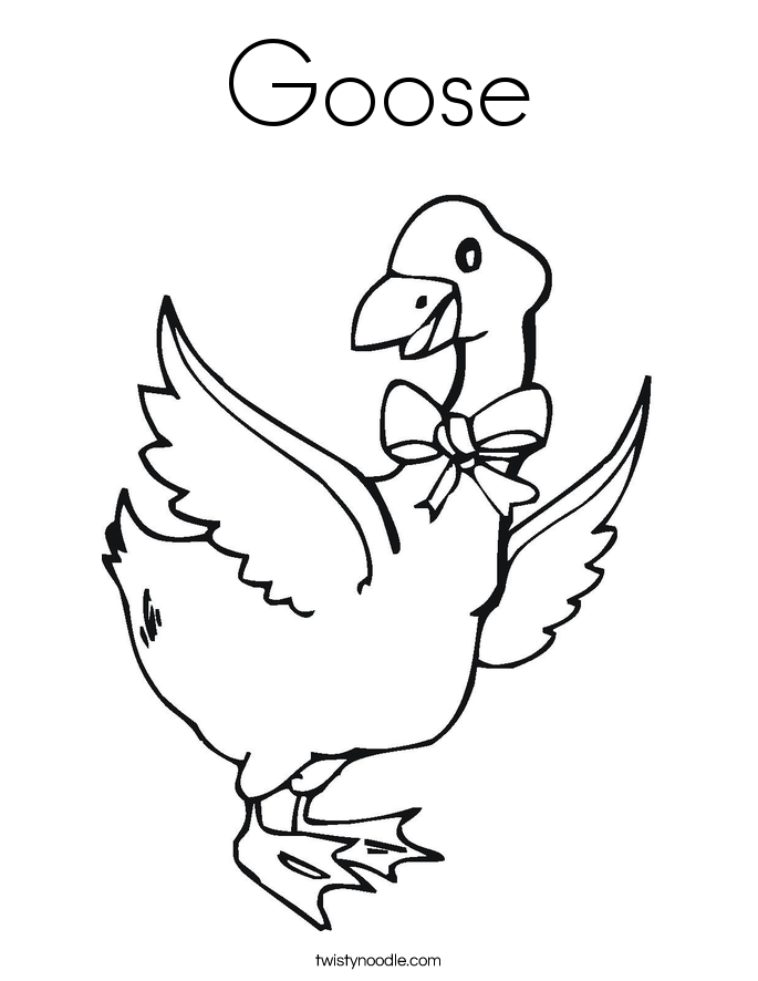 Goose coloring #20, Download drawings