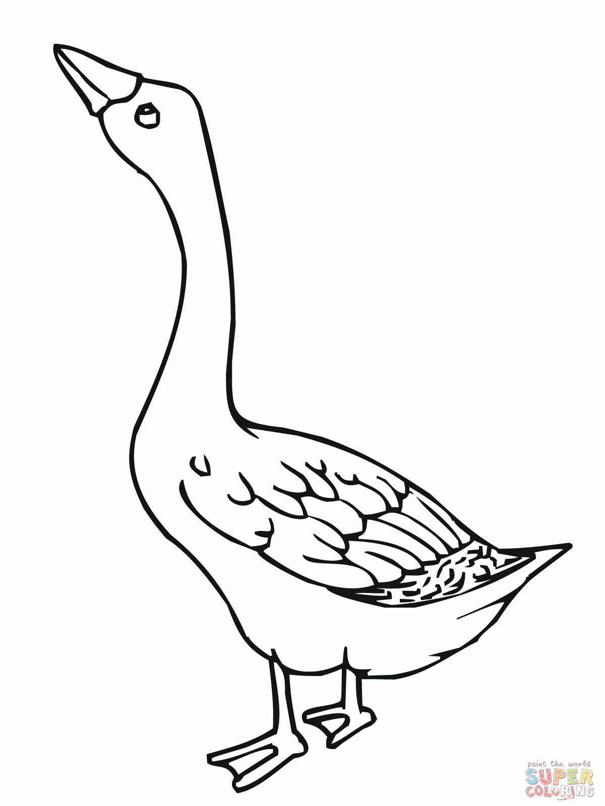 Goose coloring #13, Download drawings