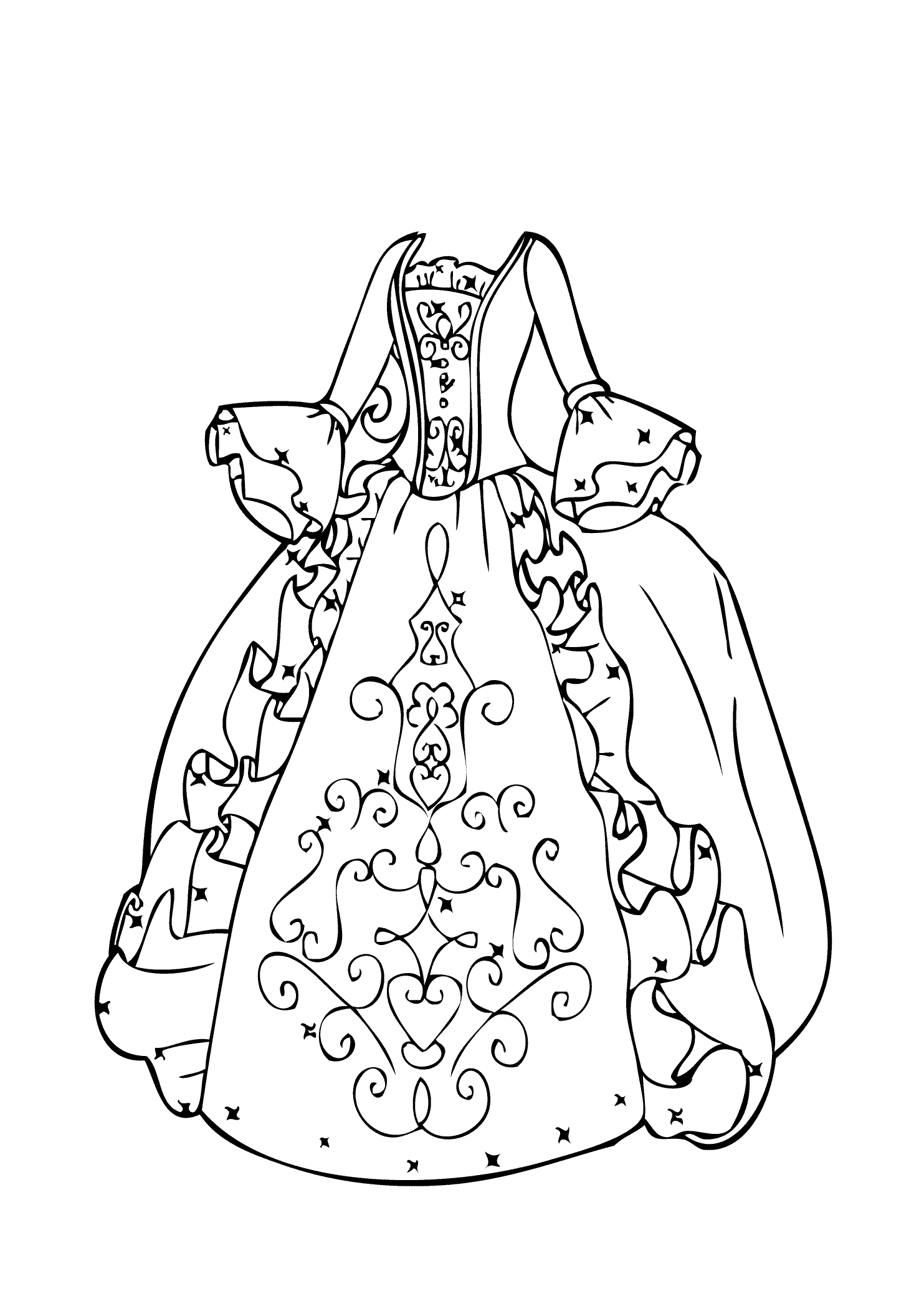 Gown coloring #8, Download drawings