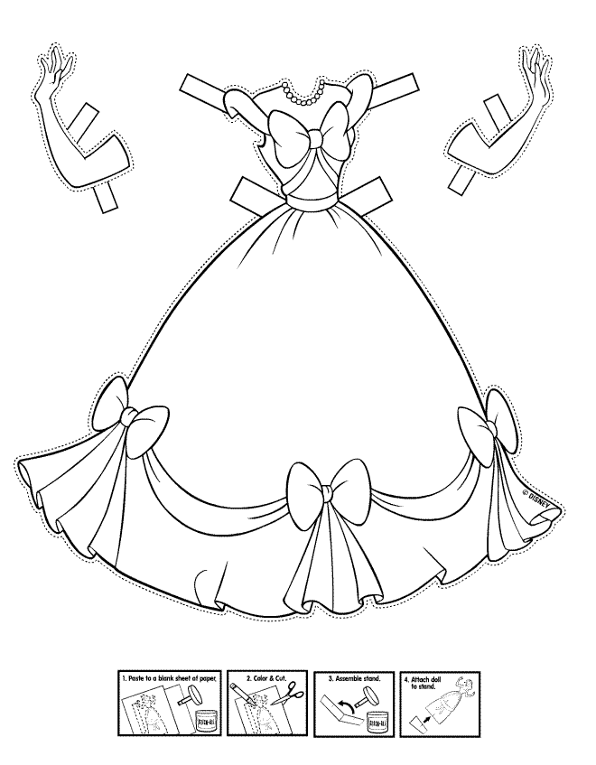 Gown coloring #3, Download drawings