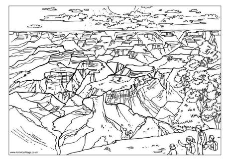 Grand Canyon coloring #4, Download drawings