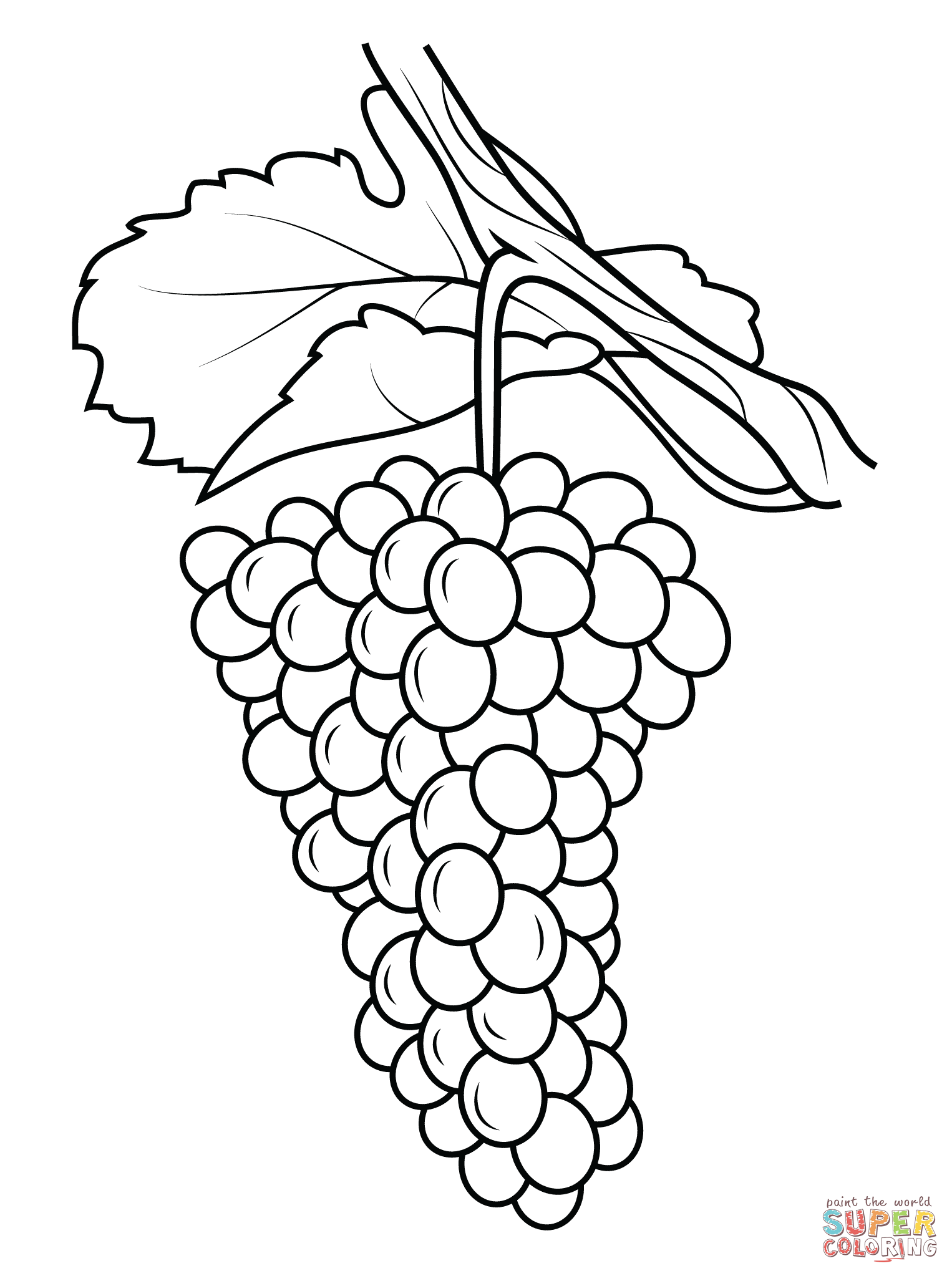 Grapes coloring #2, Download drawings