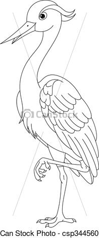 Gray Heron coloring #14, Download drawings