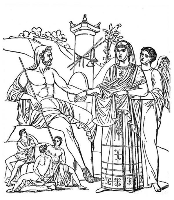 Greek Goddess coloring #15, Download drawings