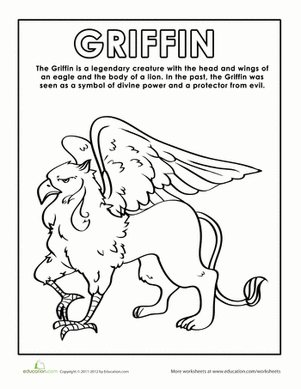 Griffin coloring #16, Download drawings