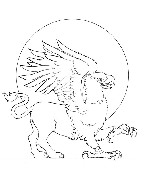 Griffon coloring #12, Download drawings