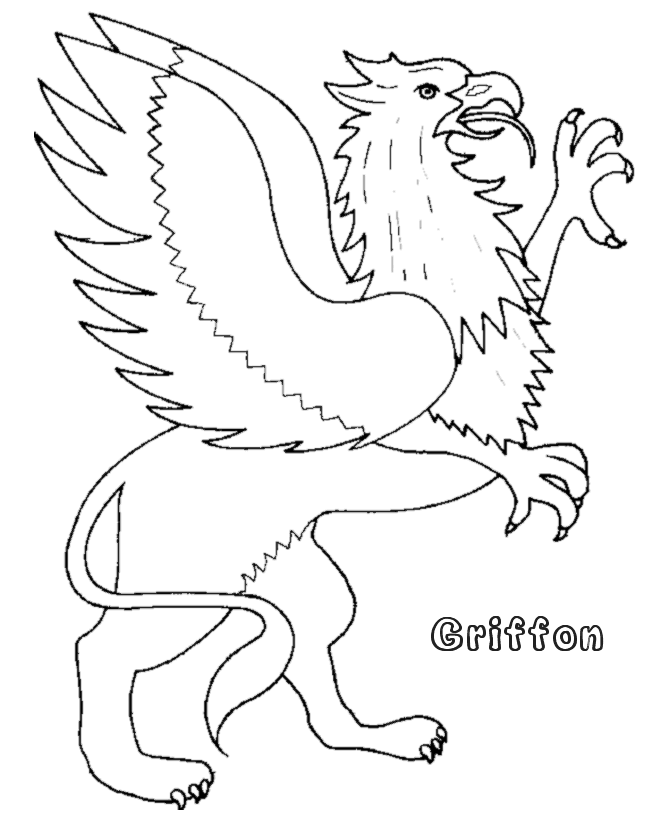 Gryphon coloring #3, Download drawings