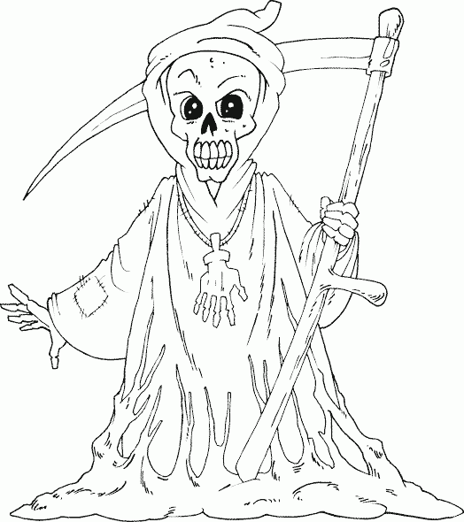 Grim Reaper coloring #11, Download drawings
