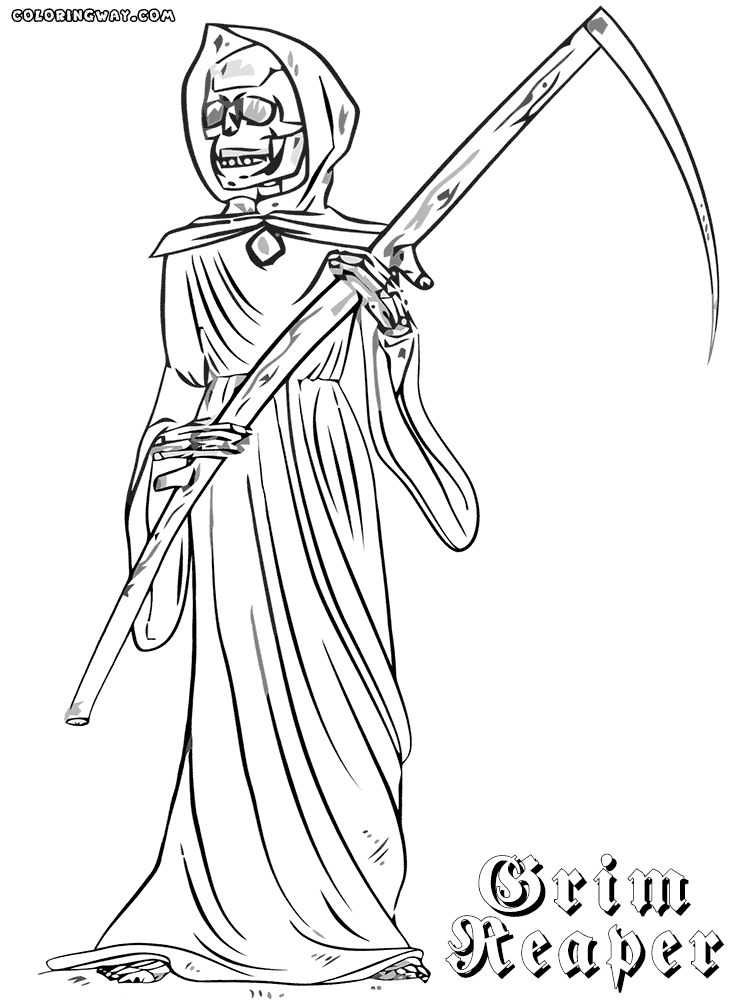 Grim Reaper coloring #8, Download drawings