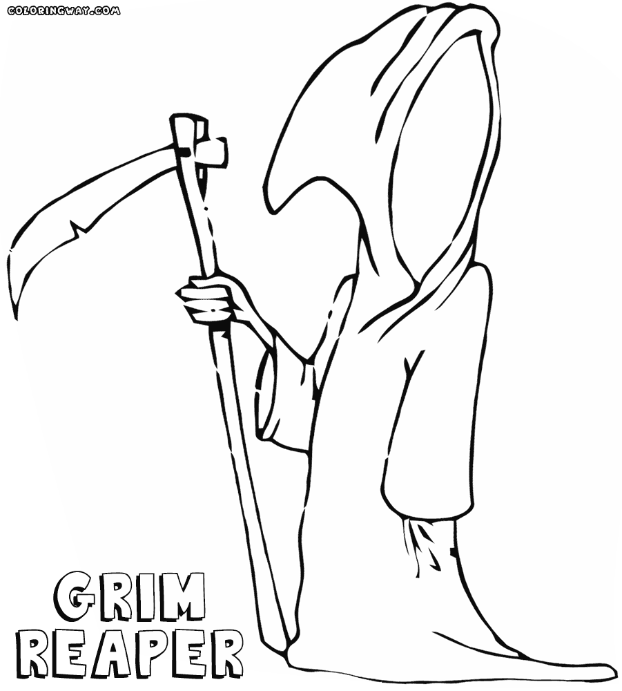 Grim Reaper coloring #7, Download drawings