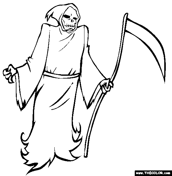 Grim Reaper coloring #20, Download drawings