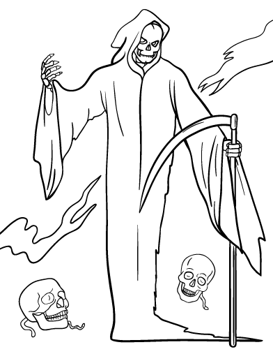 Grim Reaper coloring #19, Download drawings