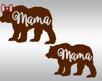 Grizzly Family In Spring svg #1, Download drawings