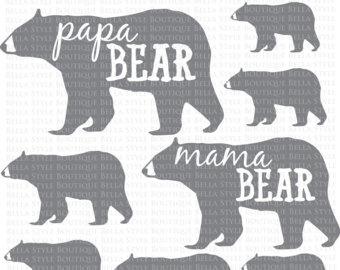 Grizzly Family In Spring svg #6, Download drawings