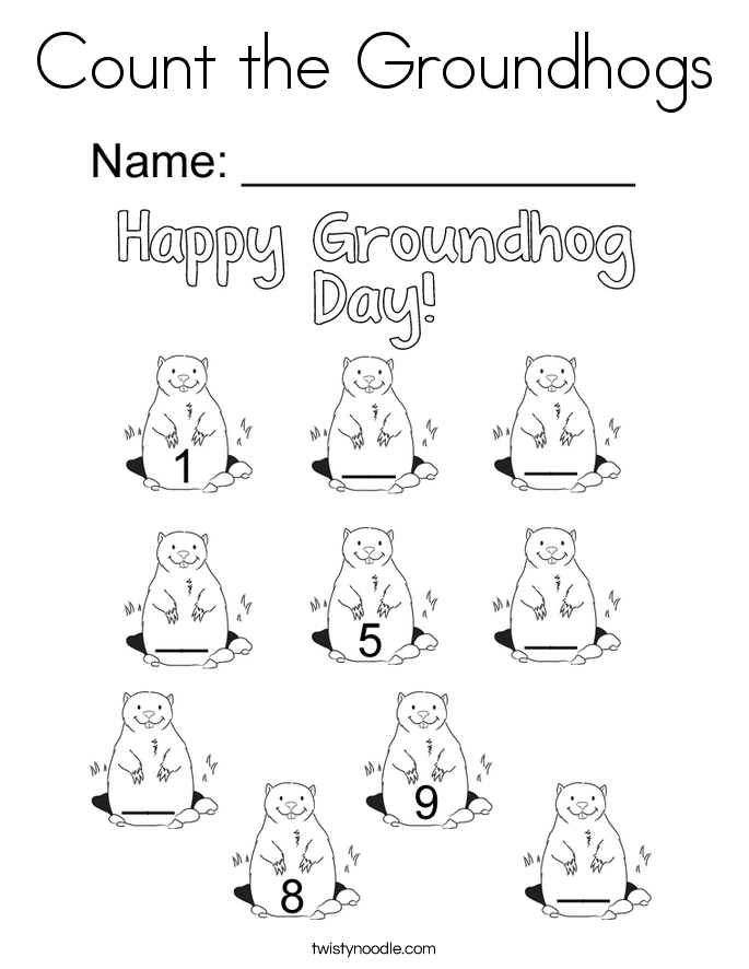 Groundhog coloring #5, Download drawings
