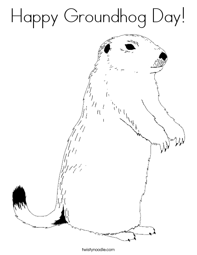 Groundhog coloring #10, Download drawings