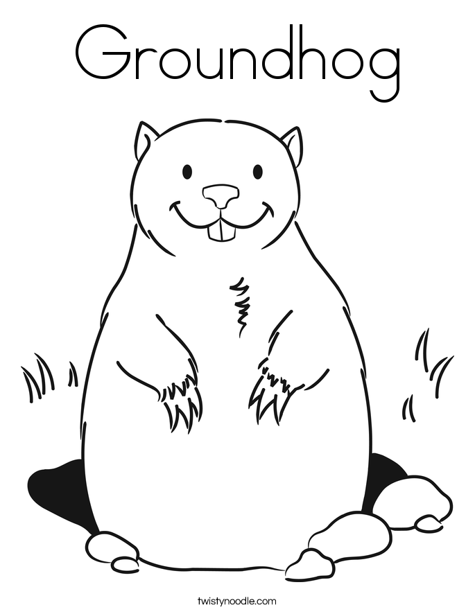 Groundhog coloring #20, Download drawings
