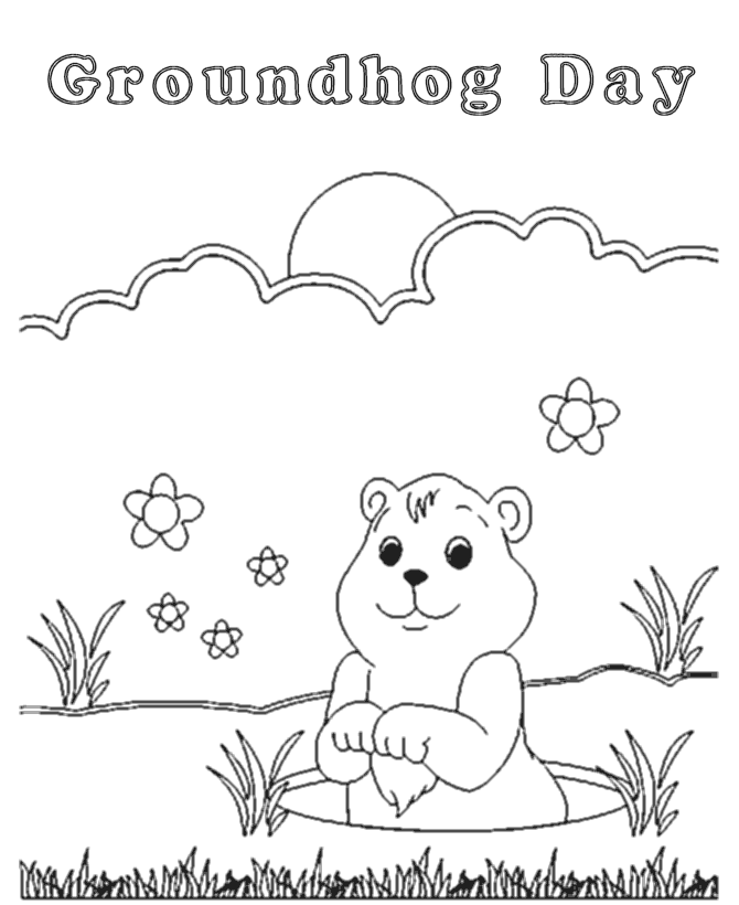 Groundhog coloring #2, Download drawings