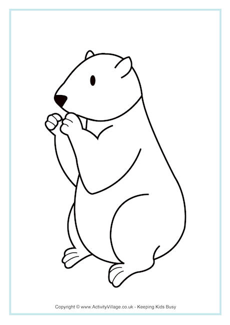 Groundhog coloring #15, Download drawings