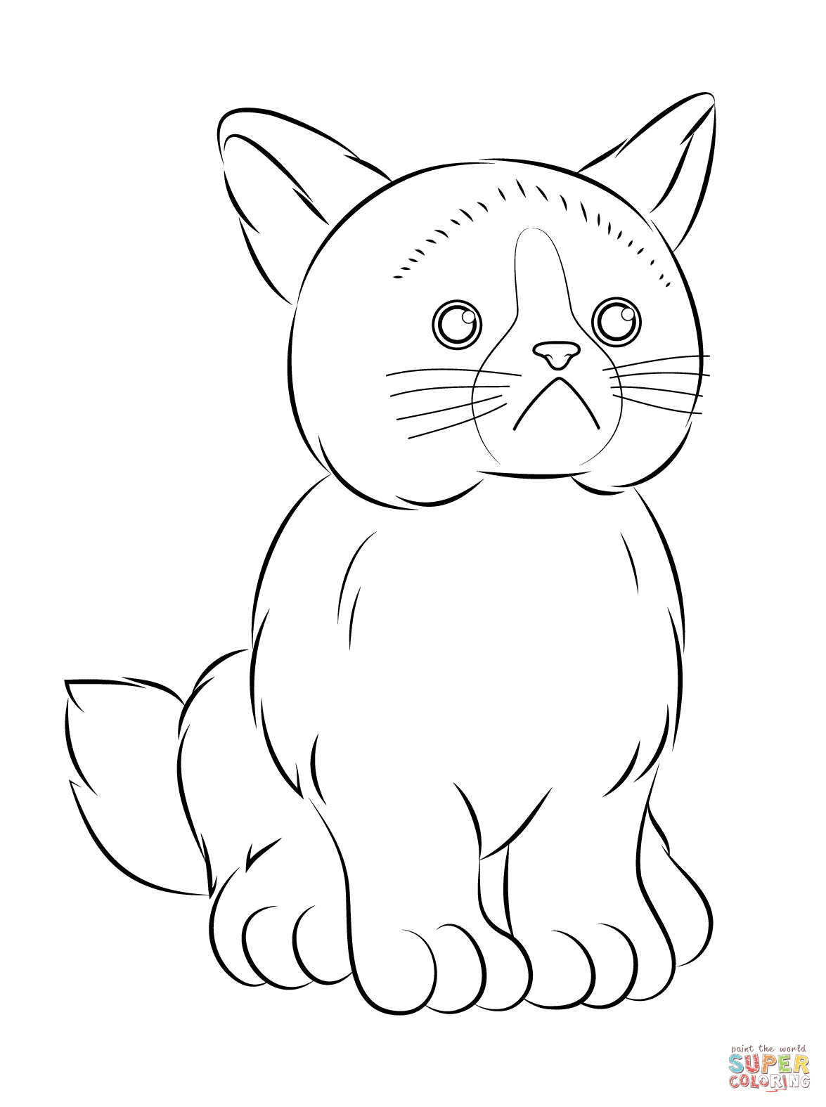 Grumpy Cat coloring #11, Download drawings