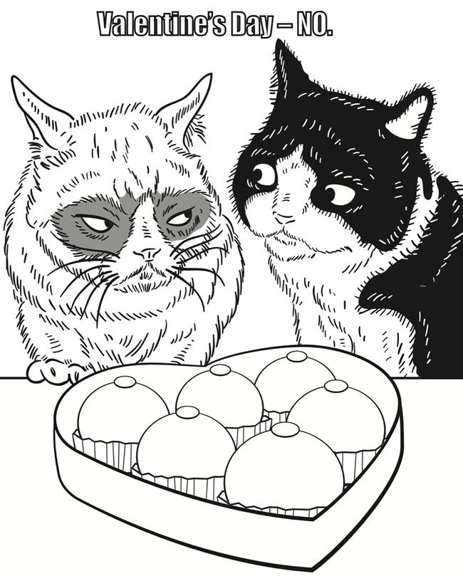Grumpy Cat coloring #13, Download drawings