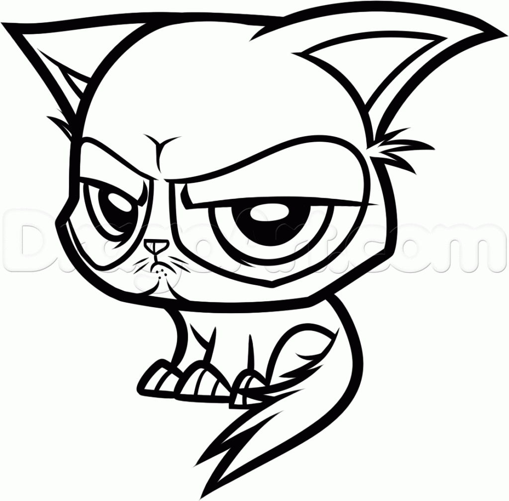 Grumpy Cat coloring #12, Download drawings