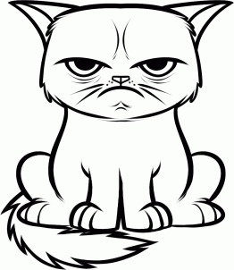 Grumpy Cat coloring #19, Download drawings