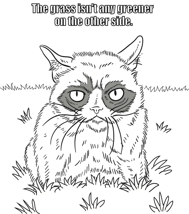 Grumpy Cat coloring #16, Download drawings