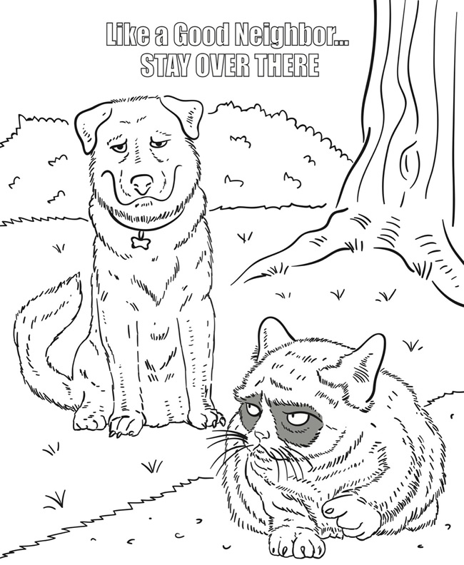 Grumpy Cat coloring #14, Download drawings