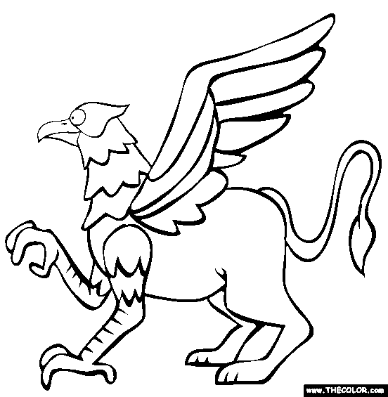 Gryphon coloring #1, Download drawings
