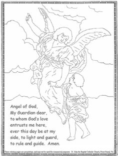 Guardian Angel coloring #18, Download drawings