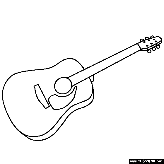 Guitar coloring #15, Download drawings