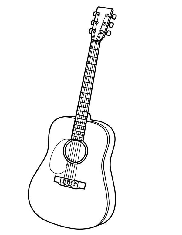 Guitar coloring #5, Download drawings