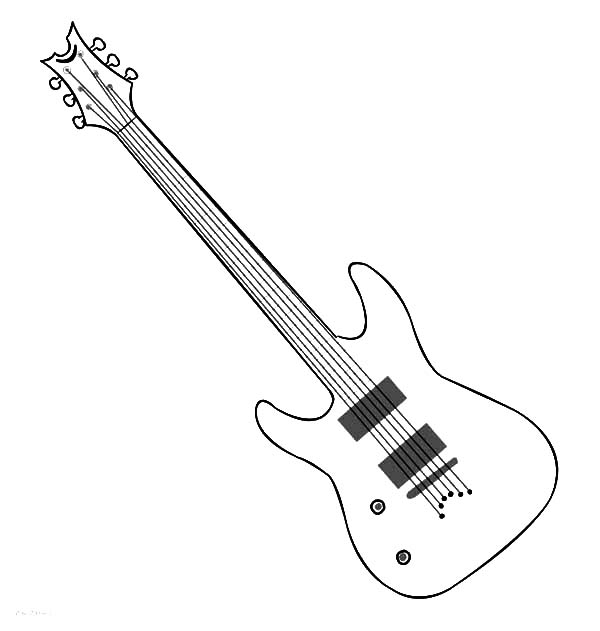Guitar coloring #10, Download drawings