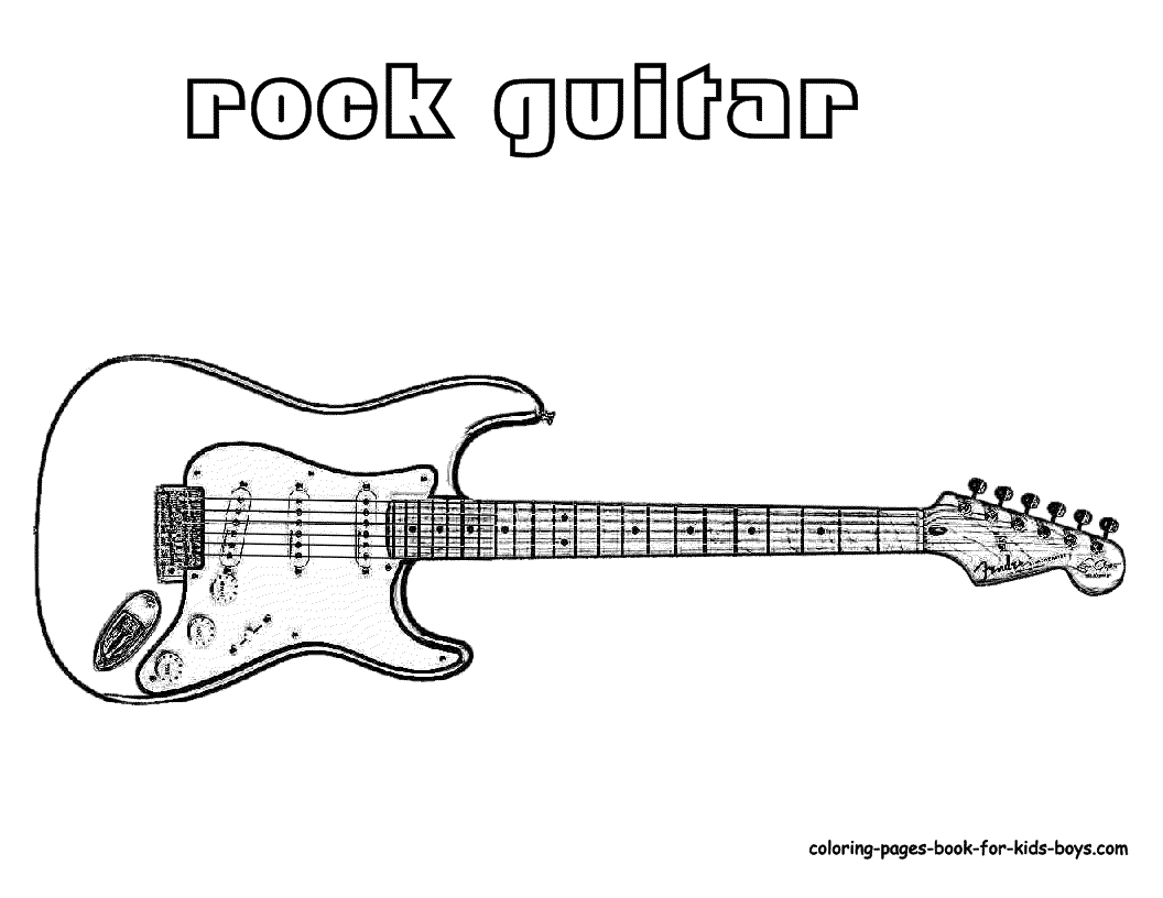 Guitar coloring #2, Download drawings